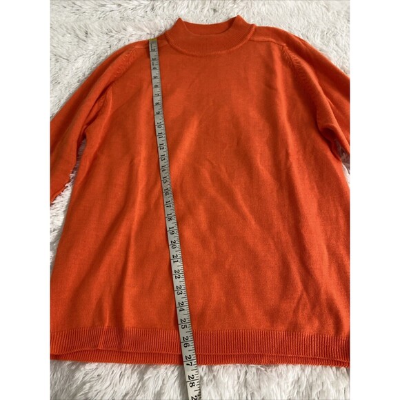 Outlander Mock Neck Sweater Women’s Size S Orage Wool Blend Oversized Casual - Picture 9 of 12